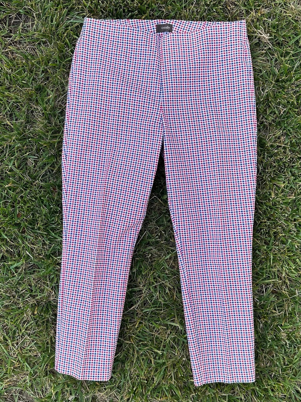 Crosby "Springfield Crop" gingham pull-on pants - Size 8